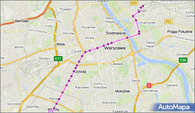 Rozkład jazdy tramwaju 7 na przystanku Lipowczana 01. ZTM Warszawa na mapie Targeo