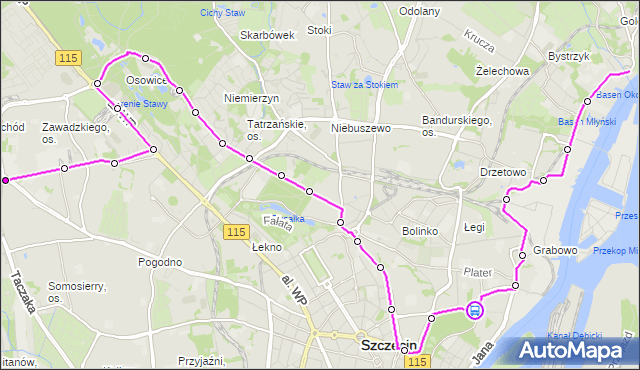 Rozkład jazdy autobusu 525 na przystanku Parkowa 21. ZDiTM Szczecin na mapie Targeo