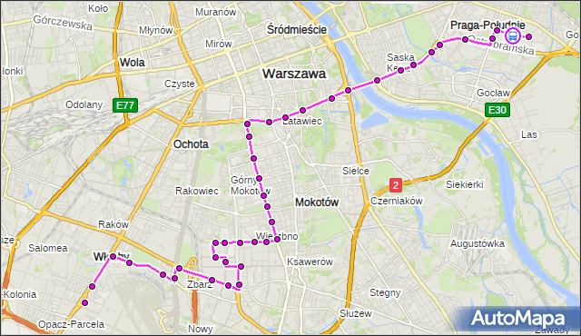 Rozkład jazdy autobusu 182 na przystanku Tarnowiecka 02. ZTM Warszawa na mapie Targeo