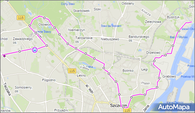 Rozkład jazdy autobusu 525 na przystanku Unii Lubelskiej Szpital 12. ZDiTM Szczecin na mapie Targeo