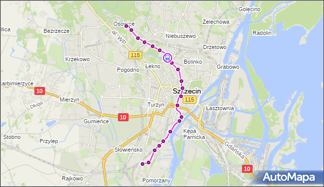 Rozkład jazdy tramwaju 3 na przystanku Krasińskiego 11. ZDiTM Szczecin na mapie Targeo