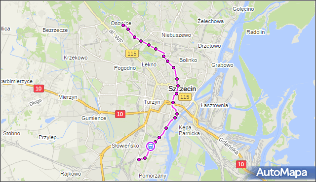 Rozkład jazdy tramwaju 3 na przystanku Świętego Józefa 11. ZDiTM Szczecin na mapie Targeo