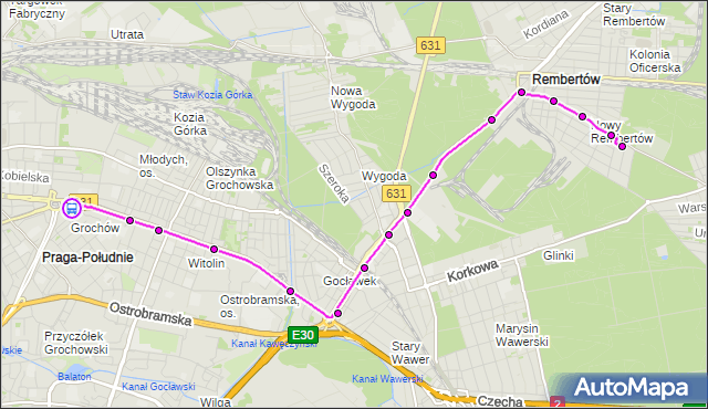 Rozkład jazdy autobusu 183 na przystanku Wiatraczna 15. ZTM Warszawa na mapie Targeo