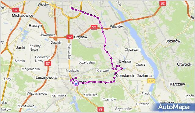 Rozkład jazdy autobusu 710 na przystanku Chyliczkowska-Technikum 02. ZTM Warszawa na mapie Targeo