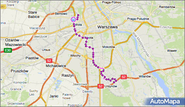 Rozkład jazdy autobusu 136 na przystanku Metro Młynów 03. ZTM Warszawa na mapie Targeo