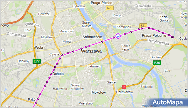 Rozkład jazdy tramwaju 9 na przystanku Berezyńska 01. ZTM Warszawa na mapie Targeo