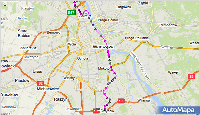 Rozkład jazdy autobusu 185 na przystanku Centrum Olimpijskie 02. ZTM Warszawa na mapie Targeo