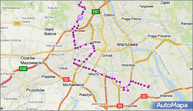 Rozkład jazdy autobusu N01 na przystanku Piastów Śląskich 01. ZTM Warszawa na mapie Targeo