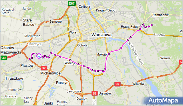 Rozkład jazdy autobusu 401 na przystanku PKP Ursus 05. ZTM Warszawa na mapie Targeo