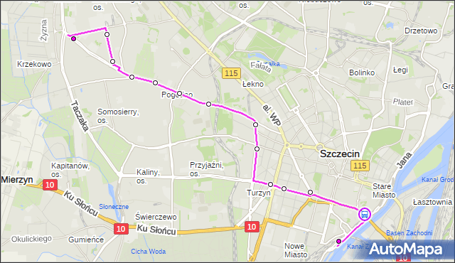 Rozkład jazdy autobusu 527 na przystanku Wyszyńskiego 16. ZDiTM Szczecin na mapie Targeo