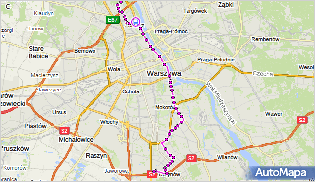Rozkład jazdy autobusu 185 na przystanku Centrum Olimpijskie 01. ZTM Warszawa na mapie Targeo