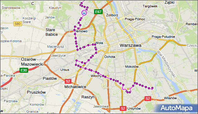 Rozkład jazdy autobusu N01 na przystanku Conrada 01. ZTM Warszawa na mapie Targeo