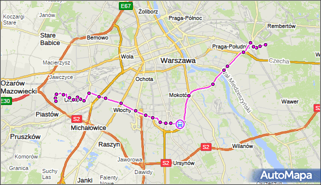 Rozkład jazdy autobusu 401 na przystanku Noskowskiego 02. ZTM Warszawa na mapie Targeo