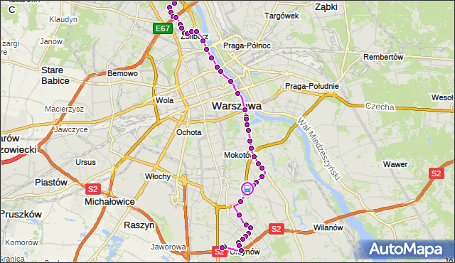 Rozkład jazdy autobusu 185 na przystanku Stegny 02. ZTM Warszawa na mapie Targeo