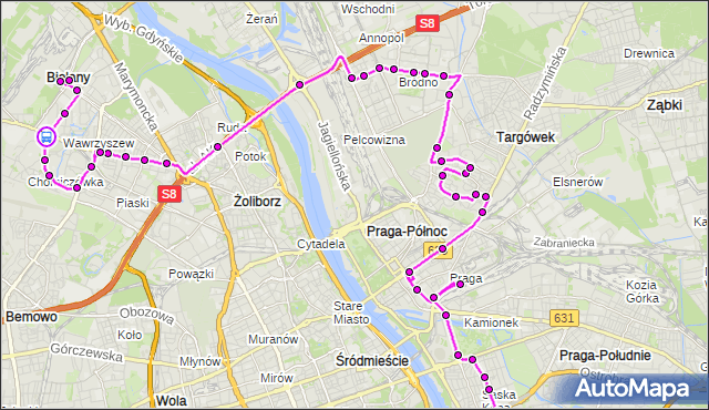 Rozkład jazdy autobusu N02 na przystanku Bogusławskiego 06. ZTM Warszawa na mapie Targeo