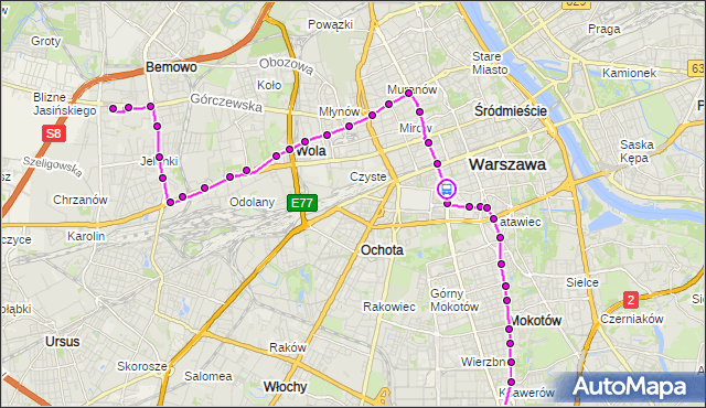 Rozkład jazdy tramwaju 10 na przystanku Koszykowa 03. ZTM Warszawa na mapie Targeo