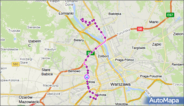 Rozkład jazdy autobusu 186 na przystanku Metro Młynów 03. ZTM Warszawa na mapie Targeo
