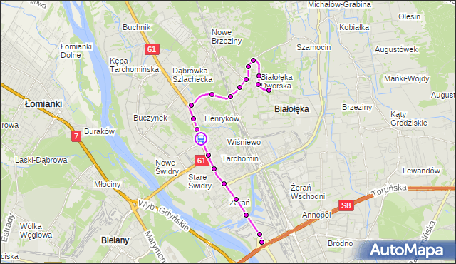 Rozkład jazdy autobusu 152 na przystanku Białołęka-Ratusz 02. ZTM Warszawa na mapie Targeo