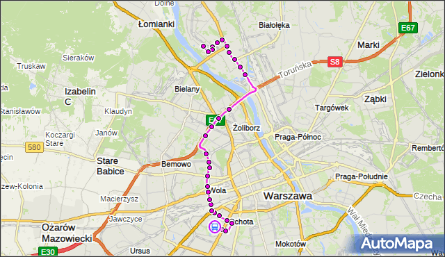 Rozkład jazdy autobusu 186 na przystanku Szczęśliwice 04. ZTM Warszawa na mapie Targeo