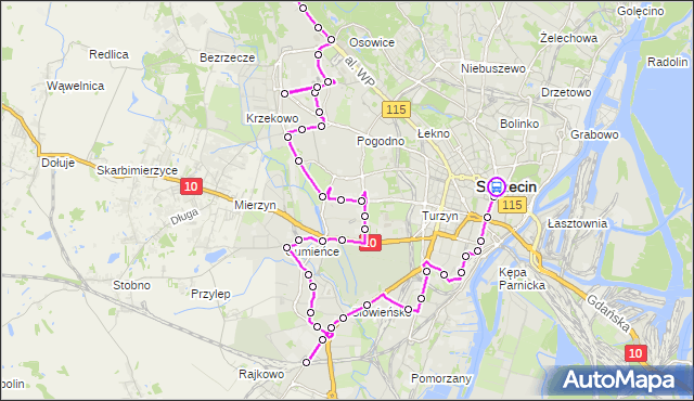 Rozkład jazdy autobusu 529 na przystanku Plac Rodła 35. ZDiTM Szczecin na mapie Targeo