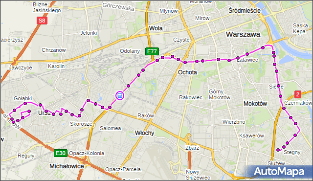 Rozkład jazdy autobusu 187 na przystanku Popularna 01. ZTM Warszawa na mapie Targeo