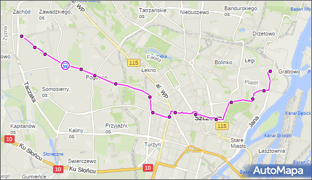 Rozkład jazdy tramwaju 5 na przystanku Brzozowskiego 12. ZDiTM Szczecin na mapie Targeo