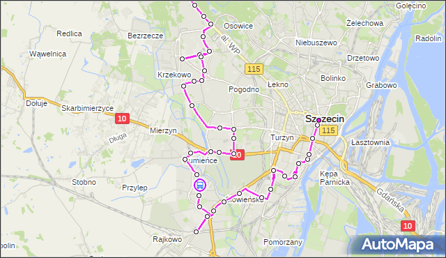 Rozkład jazdy autobusu 529 na przystanku Poronińska 11. ZDiTM Szczecin na mapie Targeo
