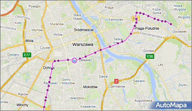 Rozkład jazdy autobusu 188 na przystanku Metro Politechnika 01. ZTM Warszawa na mapie Targeo