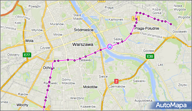 Rozkład jazdy autobusu 188 na przystanku Wał Miedzeszyński 02. ZTM Warszawa na mapie Targeo