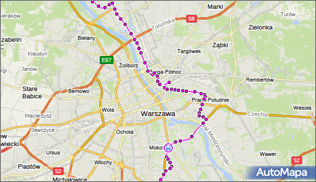 Rozkład jazdy autobusu N03 na przystanku al.Witosa 03. ZTM Warszawa na mapie Targeo