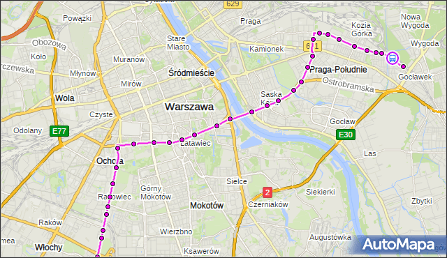 Rozkład jazdy autobusu 188 na przystanku Cukrownicza 01. ZTM Warszawa na mapie Targeo