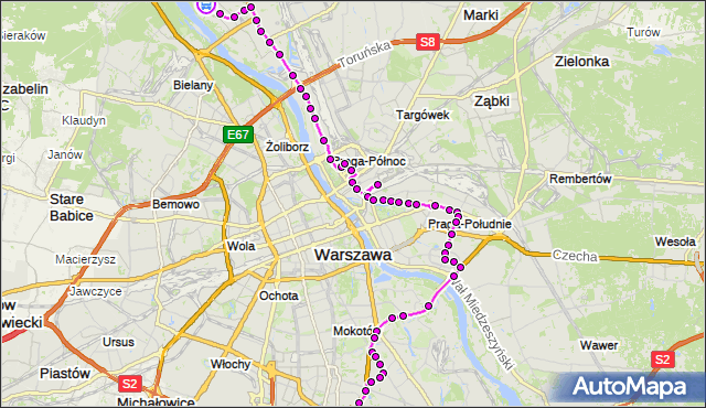 Rozkład jazdy autobusu N03 na przystanku Mehoffera 01. ZTM Warszawa na mapie Targeo