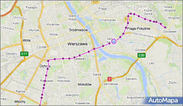 Rozkład jazdy autobusu 188 na przystanku Międzynarodowa 01. ZTM Warszawa na mapie Targeo