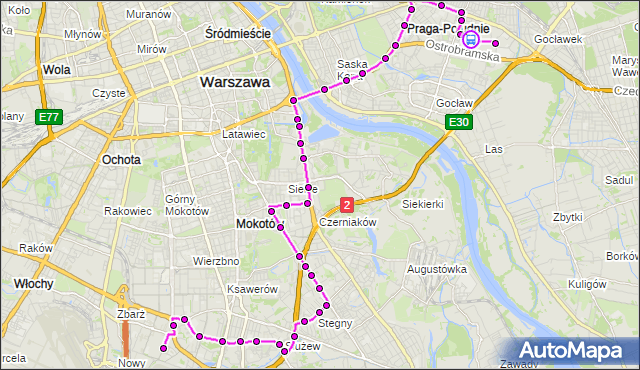 Rozkład jazdy autobusu 141 na przystanku Tarnowiecka 01. ZTM Warszawa na mapie Targeo