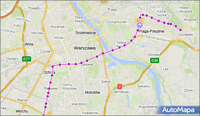 Rozkład jazdy autobusu 188 na przystanku Wiatraczna 09. ZTM Warszawa na mapie Targeo
