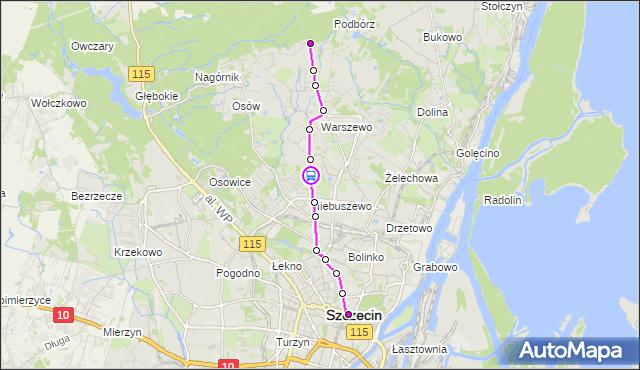 Rozkład jazdy autobusu 530 na przystanku Duńska 11. ZDiTM Szczecin na mapie Targeo