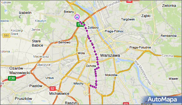 Rozkład jazdy tramwaju 17 na przystanku AWF 03. ZTM Warszawa na mapie Targeo