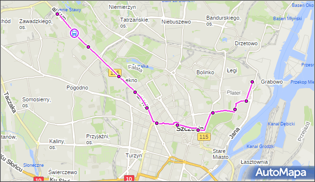 Rozkład jazdy tramwaju 5 na przystanku Unii Lubelskiej 12. ZDiTM Szczecin na mapie Targeo