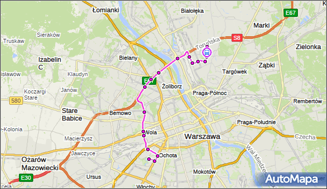 Rozkład jazdy autobusu 414 na przystanku Łojewska 01. ZTM Warszawa na mapie Targeo