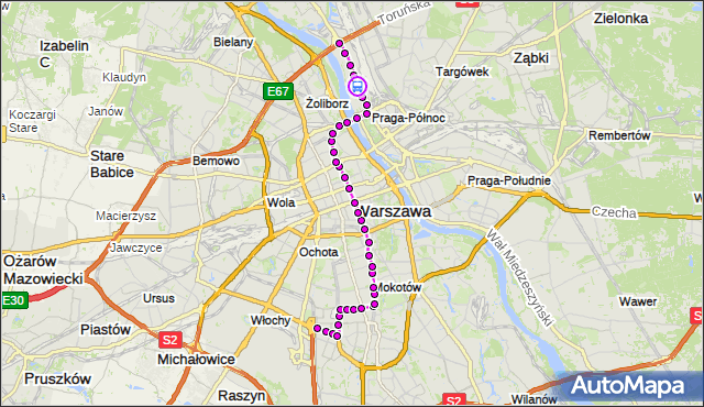 Rozkład jazdy tramwaju 18 na przystanku Batalionu Platerówek 02. ZTM Warszawa na mapie Targeo