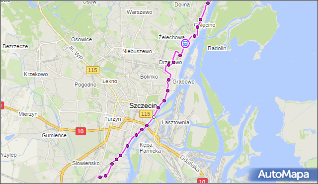 Rozkład jazdy tramwaju 6 na przystanku Robotnicza 11. ZDiTM Szczecin na mapie Targeo