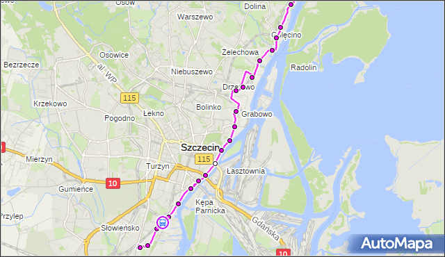 Rozkład jazdy tramwaju 6 na przystanku Tama Pomorzańska nż 11. ZDiTM Szczecin na mapie Targeo