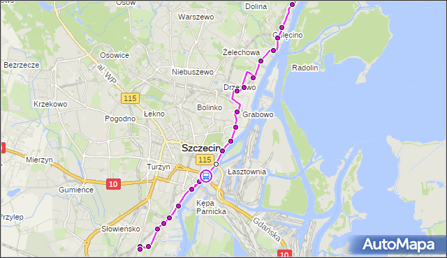 Rozkład jazdy tramwaju 6 na przystanku Wyszyńskiego 21. ZDiTM Szczecin na mapie Targeo