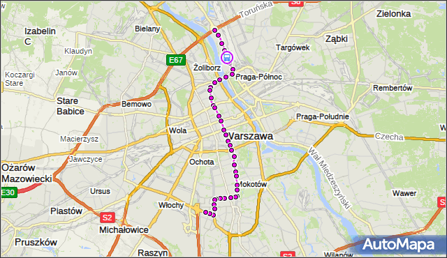 Rozkład jazdy tramwaju 18 na przystanku Batalionu Platerówek 01. ZTM Warszawa na mapie Targeo