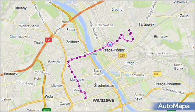 Rozkład jazdy autobusu N12 na przystanku Namysłowska 02. ZTM Warszawa na mapie Targeo