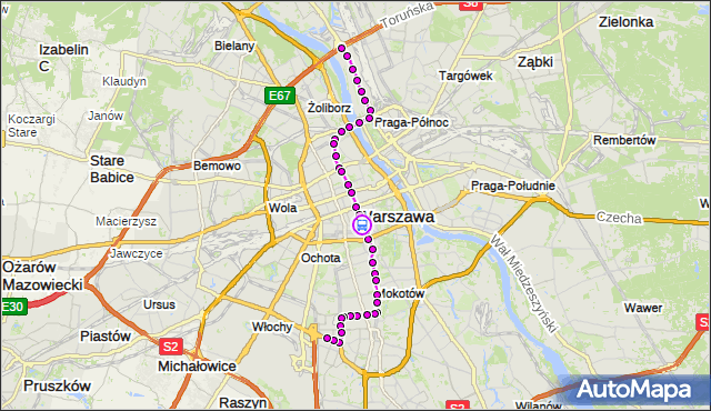 Rozkład jazdy tramwaju 18 na przystanku pl.Konstytucji 05. ZTM Warszawa na mapie Targeo