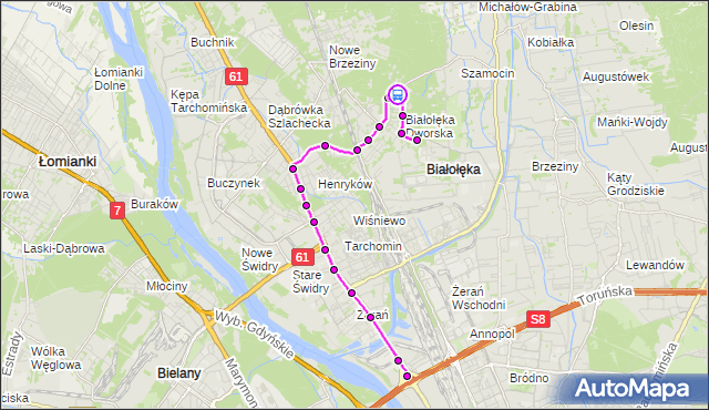 Rozkład jazdy autobusu 152 na przystanku Żyrardowska 01. ZTM Warszawa na mapie Targeo