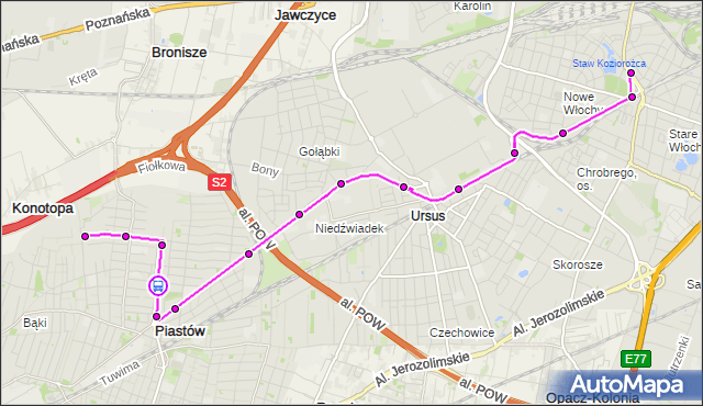 Rozkład jazdy autobusu 716 na przystanku Dąbrowskiego 02. ZTM Warszawa na mapie Targeo