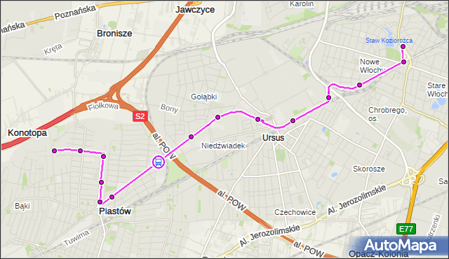 Rozkład jazdy autobusu 716 na przystanku Lelewela 02. ZTM Warszawa na mapie Targeo