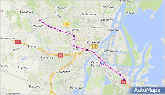 Rozkład jazdy tramwaju 7 na przystanku Port Centralny nż 13. ZDiTM Szczecin na mapie Targeo